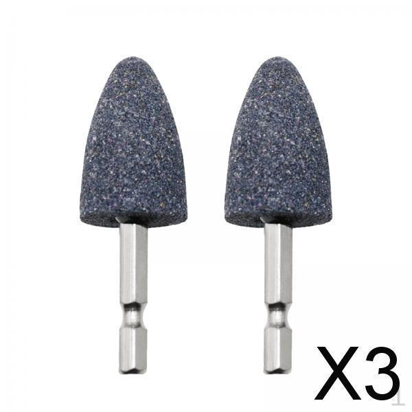 

2x2 Pieces Grinding Wheel Sharpening Head Fine Sanding Power Tool 6.35mm Abrasive Hexagonal