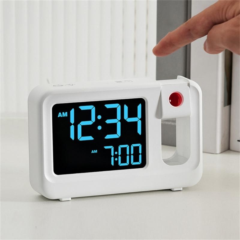 Quiet Operate LCD Clock With Auto Adjusting Brightness And Temperature Date Display Multifunctional