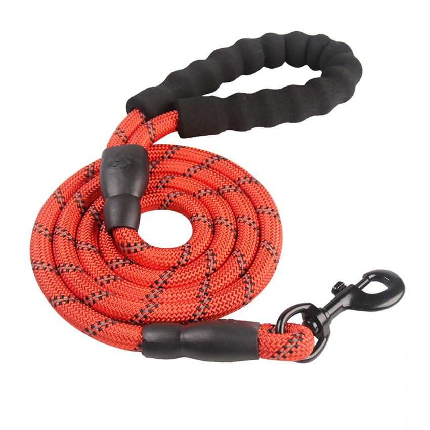 Reflective Double-Wire Nylon Dog Leash for Walking Large, Medium, and Small Dogs