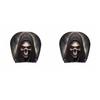 1pair Universal Fit Skull Headrest Cover Vivid Flat Print Gothic Seat Protector  Daily Commute