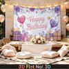 Party Backdrop Pink Purple Photo Booth Background Front Door Decor