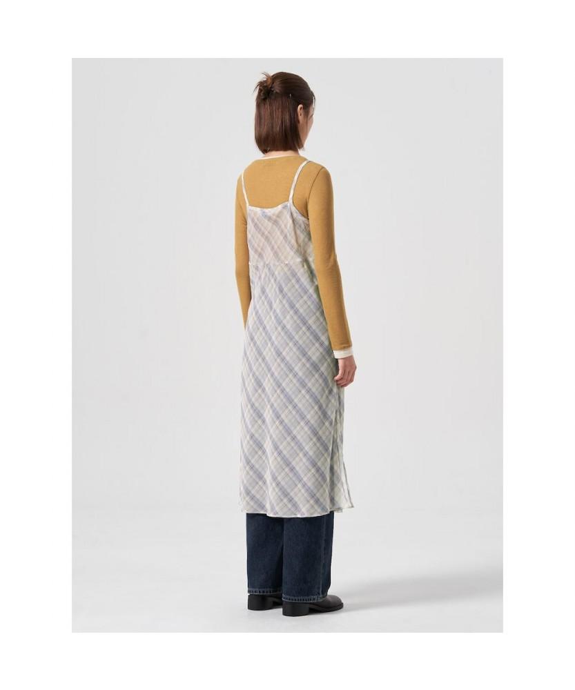 8SECONDS Check Layered Dress Beige (354971Kq1A)