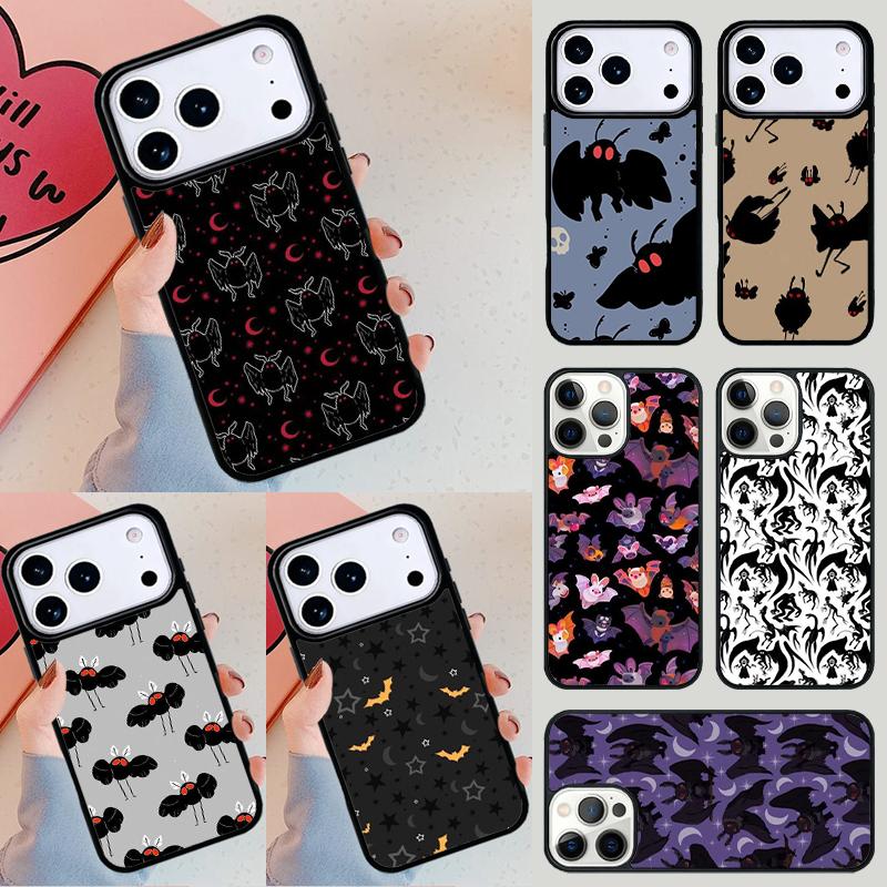 Mothman Night Grey Phone Case For iPhone 17 Air 14 15 13 12 Max Cover For Apple 16e 11 Pro Max Plus Coque