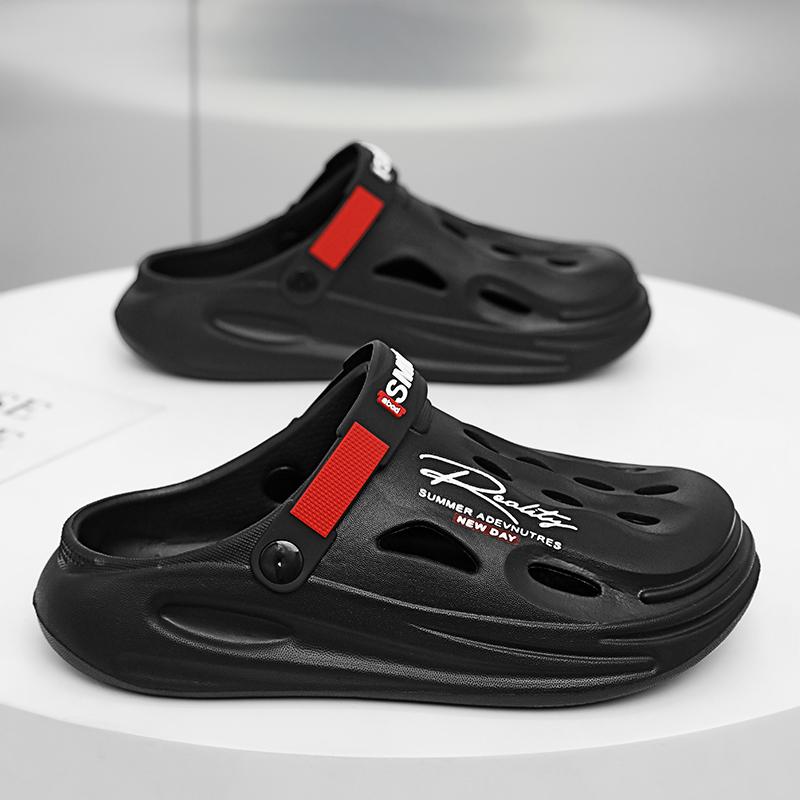 Fashion Summer Clogs Slippers Men Clogs Slippers Soft Sole Breathable Beach Slippers Men Home Slippers Outdoor Antiskid Slippers