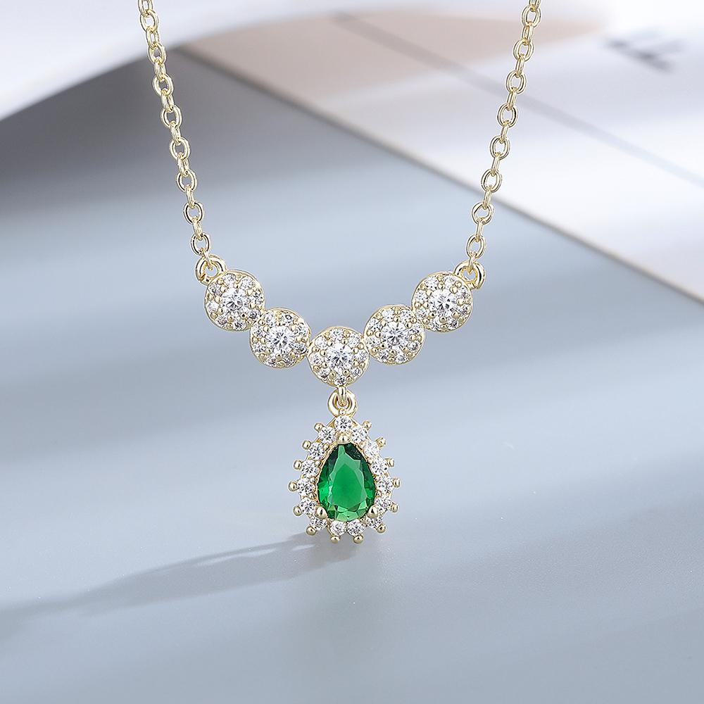 Drop Earrings Necklace Set for Women Vintage Jewelry Set AAAAA Zircon Wedding Engagement Gifts