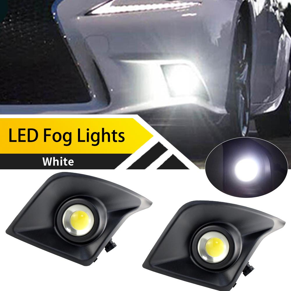 2PCS LED Front Fog Light For Lexus IS250 2014-2015 IS350 2014-2016 IS200t  IS300 2016 Headlight LED Daytime Running Lights DRL