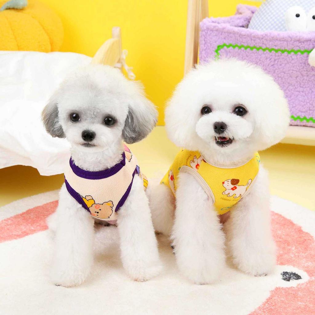 Dog Clothes Autumn Pet Teddy Bichon Small Dog Kitten Cat Traction Environmentally Friendly Warm Vest