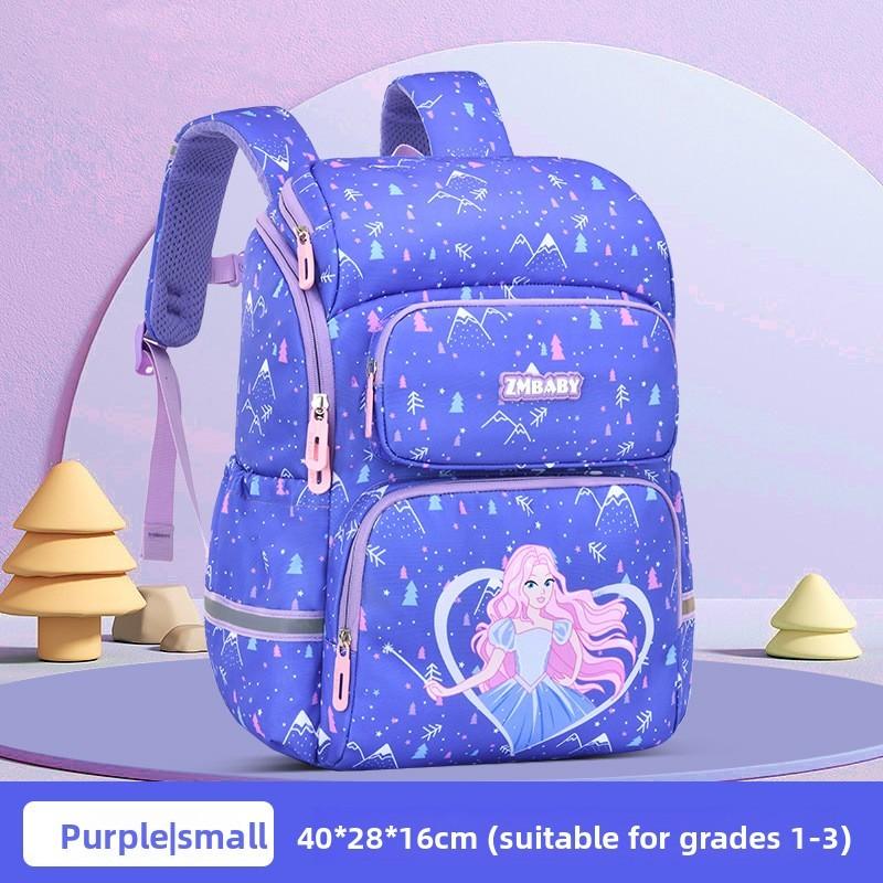 Kids School Backpack Cartoon Dinosaur Oxford Fabric Lightweight Dual Shoulder For Elementary Students