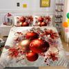 Christmas Digital Printing 3D Printing Polyester Pillowcase Quilt Cover Two or Three-piece Set Is Available