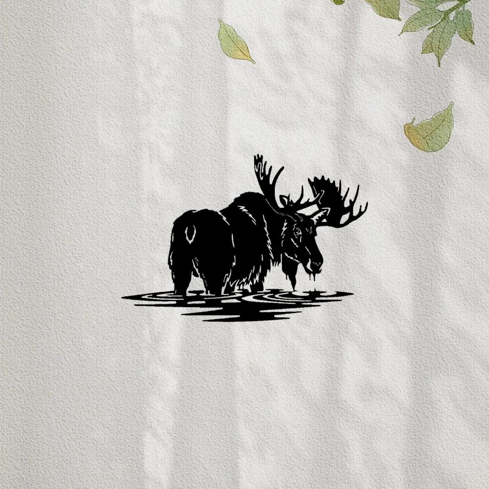 Wandkunst Metall Elch: Von der Natur inspirierte Raumdeko—Elegantes Elchdesign für Wohnzimmer und Heimdekoration, Perfekter Metallakzent