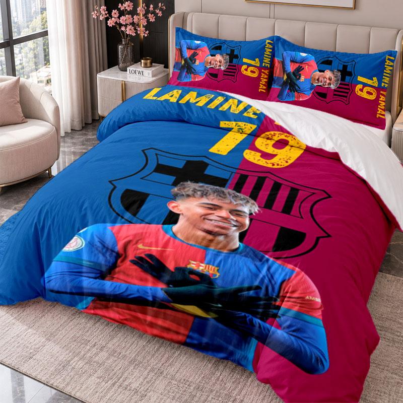 Lamine Yamal 3Pcs Bedding Set Duvet Cover With Two Pillowcases For Bedroom Home Decoration