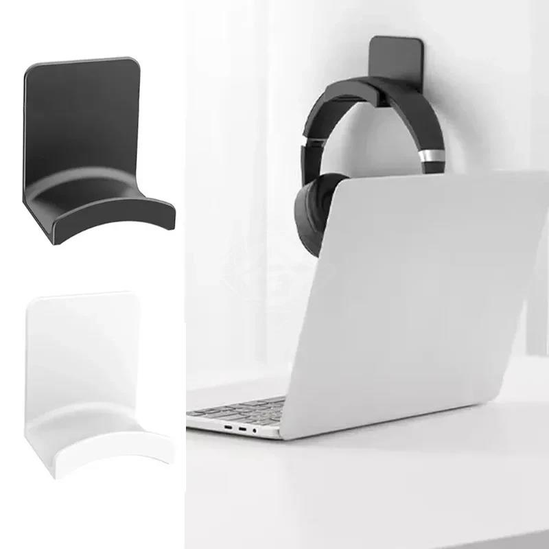 Universal Headphone Stand Adhensive Plastic Wall Mount Hanger Under Desk Headset Rack Holder Support for Gaming Earphone Bracket Cup Holders 5