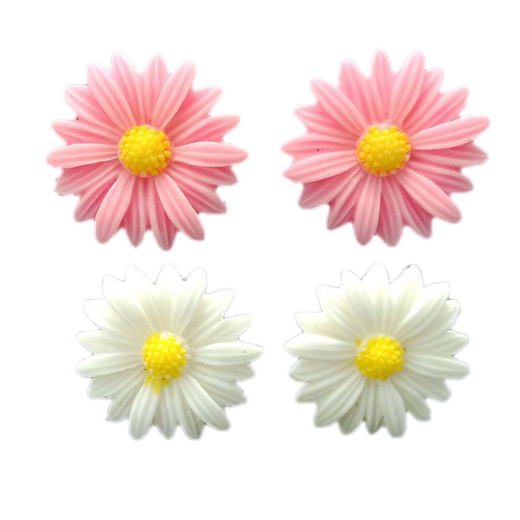 1 Pair Chrysanthemum Flower Earrings Earrings Ear Clip Pin Brides Weddings Women Girls Jewelry