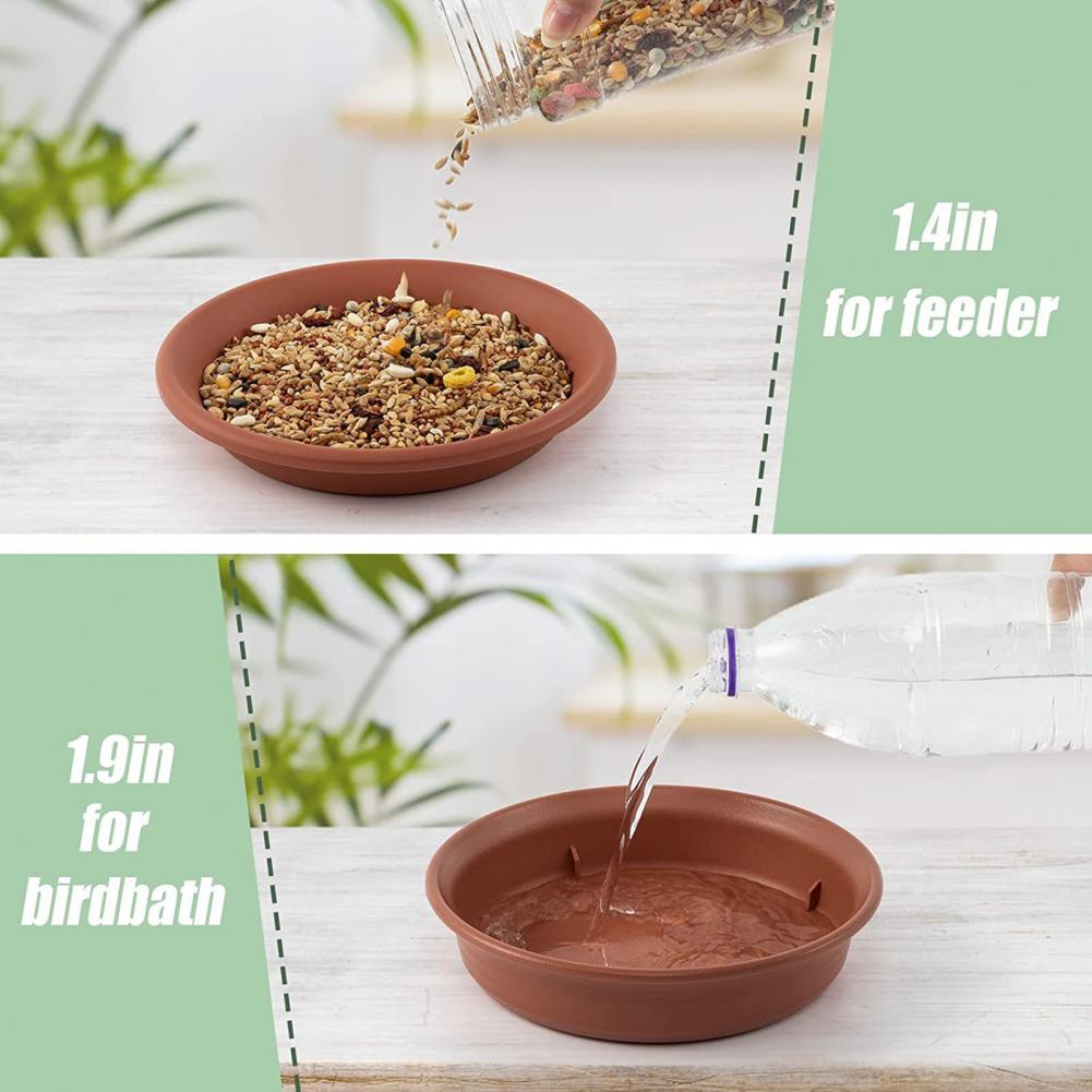 Birds Feeder Tray Birds Bath Tray Outdoor Garden Feeder Tray with Weather-proof Design Tree Mounted Birds Bath Station for Yard