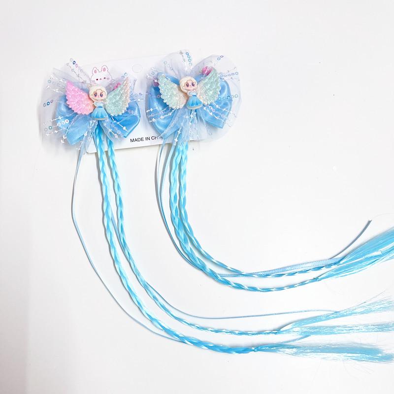 Frozen Elsa Hair Clips - No Damage Hair Bows for Girls