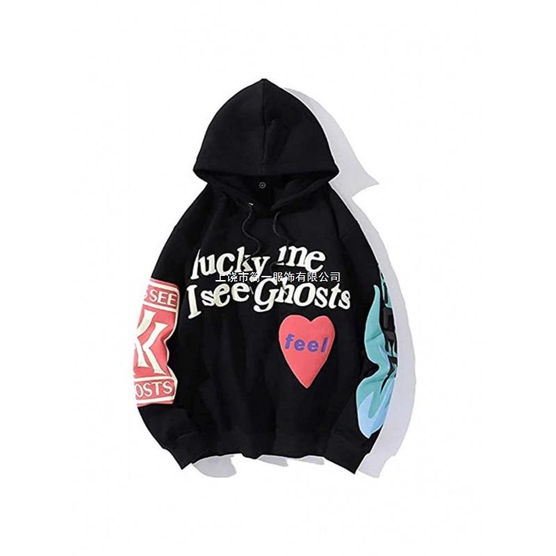European and American street trendy brand men and women with the same 3D digital printing retro casual high street hoodie