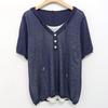 Shop   Women S Layered ShorT Sleeve Hoodie KniT T ShirT Gray Jr Wkn 4531