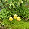 10 piezas de gallinas de jardín de hadas en miniatura BeautyMood (Amarillo)