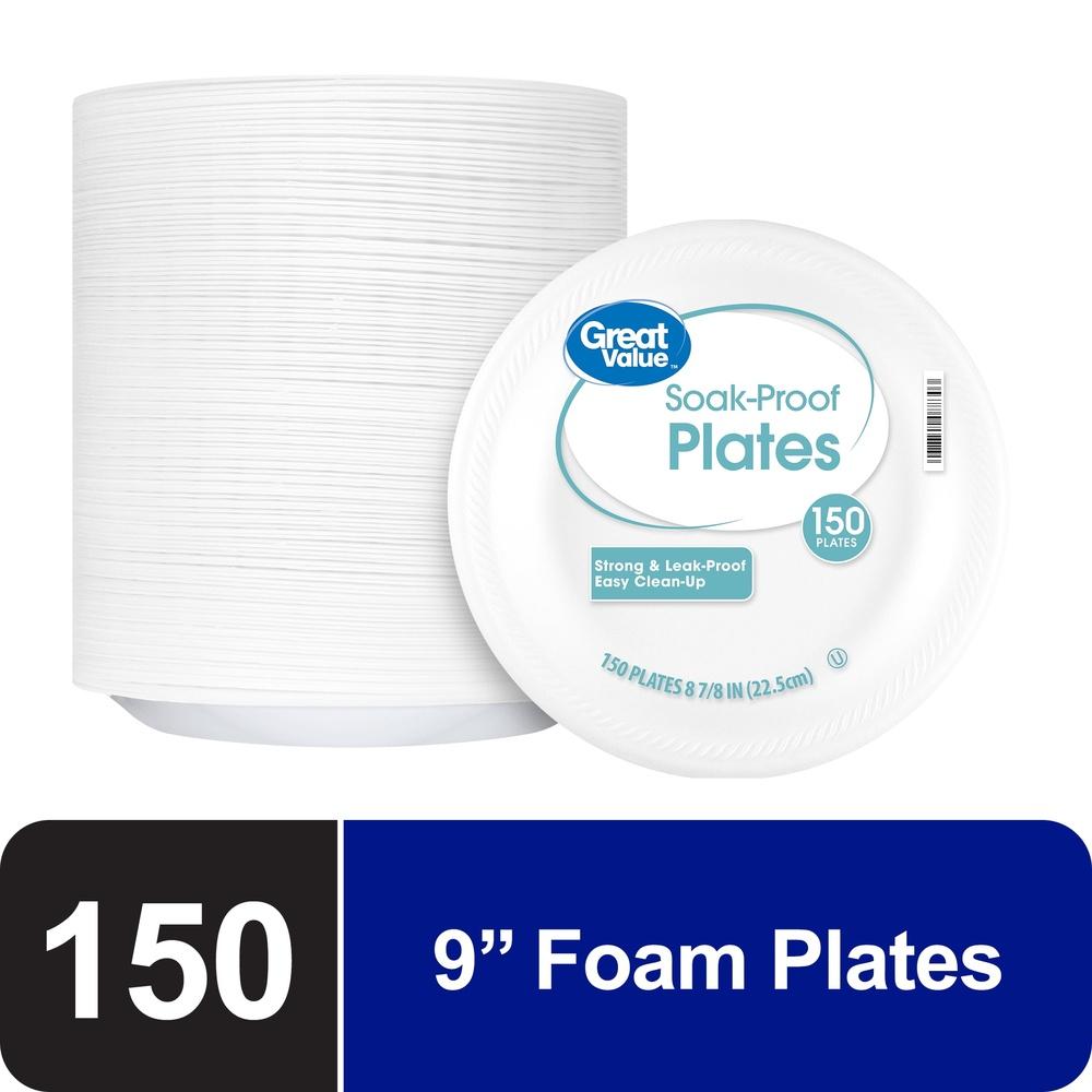 

Soak Proof Foam Foam Plates White 9 in 150 Count United States