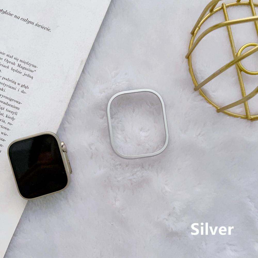 Stainless Steel Case Cover For Apple Watch Band 41mm 45mm 42mm 38mm 40mm 44mm 49mm  for Iwatch 8 7se 6 5 4 3 2 1 Metal Frame Protective Case