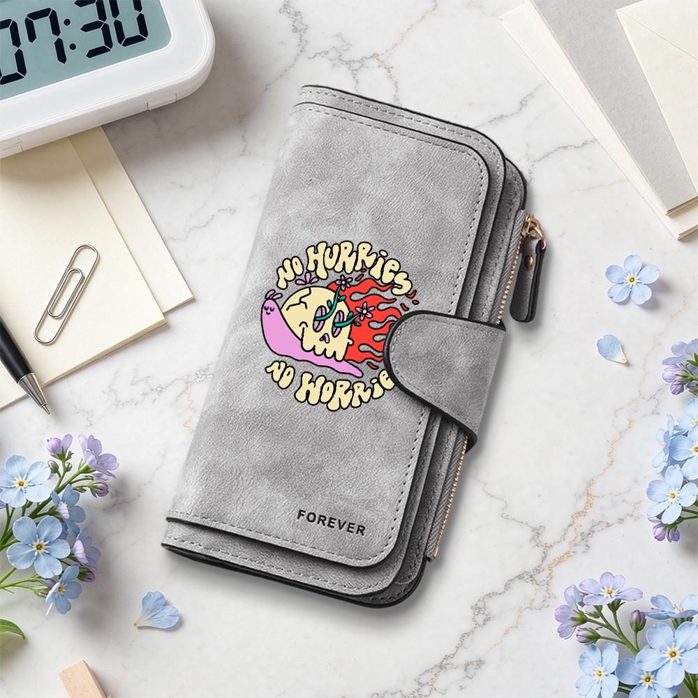 Stylish Printed Long Wallet Daily Multi-card Slot Purse Casual Portable Large Capacity Wallet for Daily Use