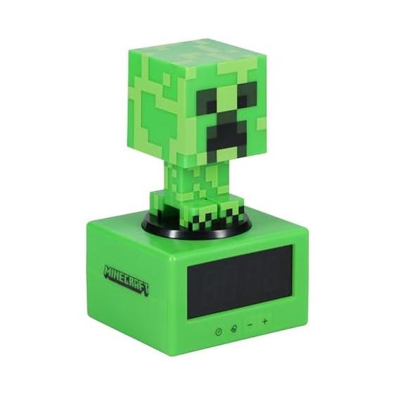 Paladone Minecraft Creeper Alarm Clock - Officially Licensed Product, In-Game Music & Night Light, for Kids & Tweens, Game Room Accessory