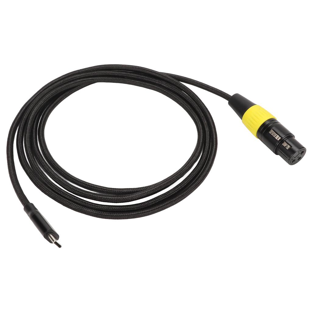 XLR na USB C Kabel Flexibilní Typ C Samec na XLR Samice Kabel Konektor Adaptér pro PC Telefon Tablet 2