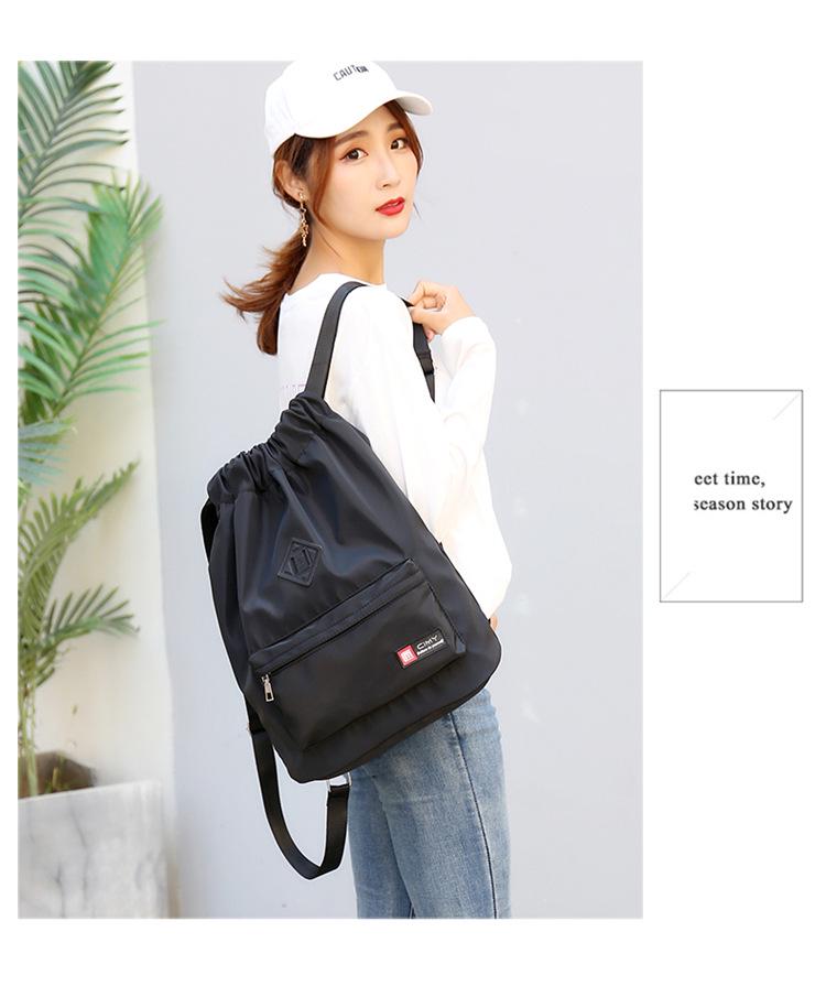 Rucsac impermeabil cu șnur - Capacitate mare, Geantă casual pentru școală și călătorii pentru exterior