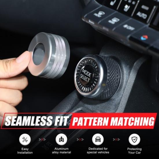 Silver Aluminum Drive Mode Knob Trim Ring For Toyota LC250 Prado VX 2024+