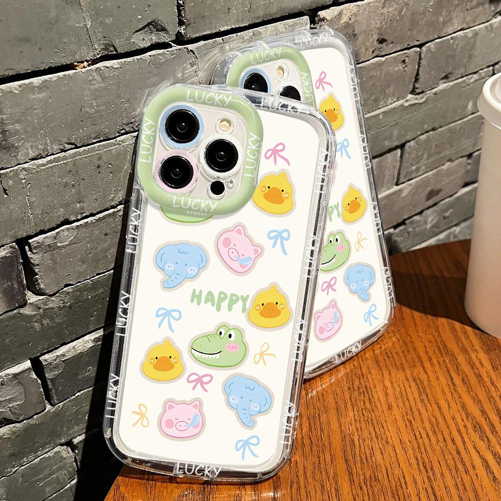 Mobile Phone Cases for iPhone 11 13 XR 15 Pro Max 12 14 Pro Max Case iPhone 16 7 Plus 8 Plus XS Max Cartoon Pattern Anti-drop Protection Shockproof