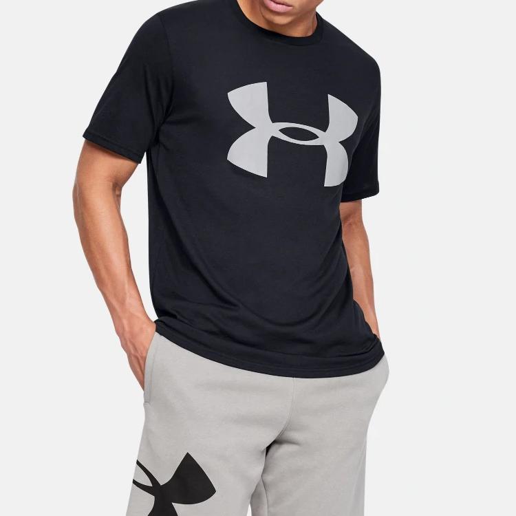 Under Armour Reflective Round Neck Loose T-Shirt Men Tops Black 1351617-001