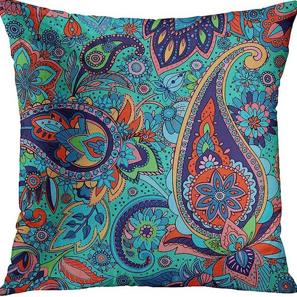 American Retro Linen Peach Leather Velvet Pillow Case Living Room Sofa Office Car Cushion