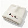 Soft Sister Cat Ear Knitted Hat Autumn and Winter Warm Wool Hat Cat Embroidery Cold Hat Simple Versatile Hat Women's