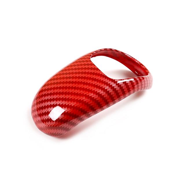 Carbon Fiber Style Car Gear Shift Head Protective Cover Trim Fit For Nissan Frontier 2014 Auto Interior