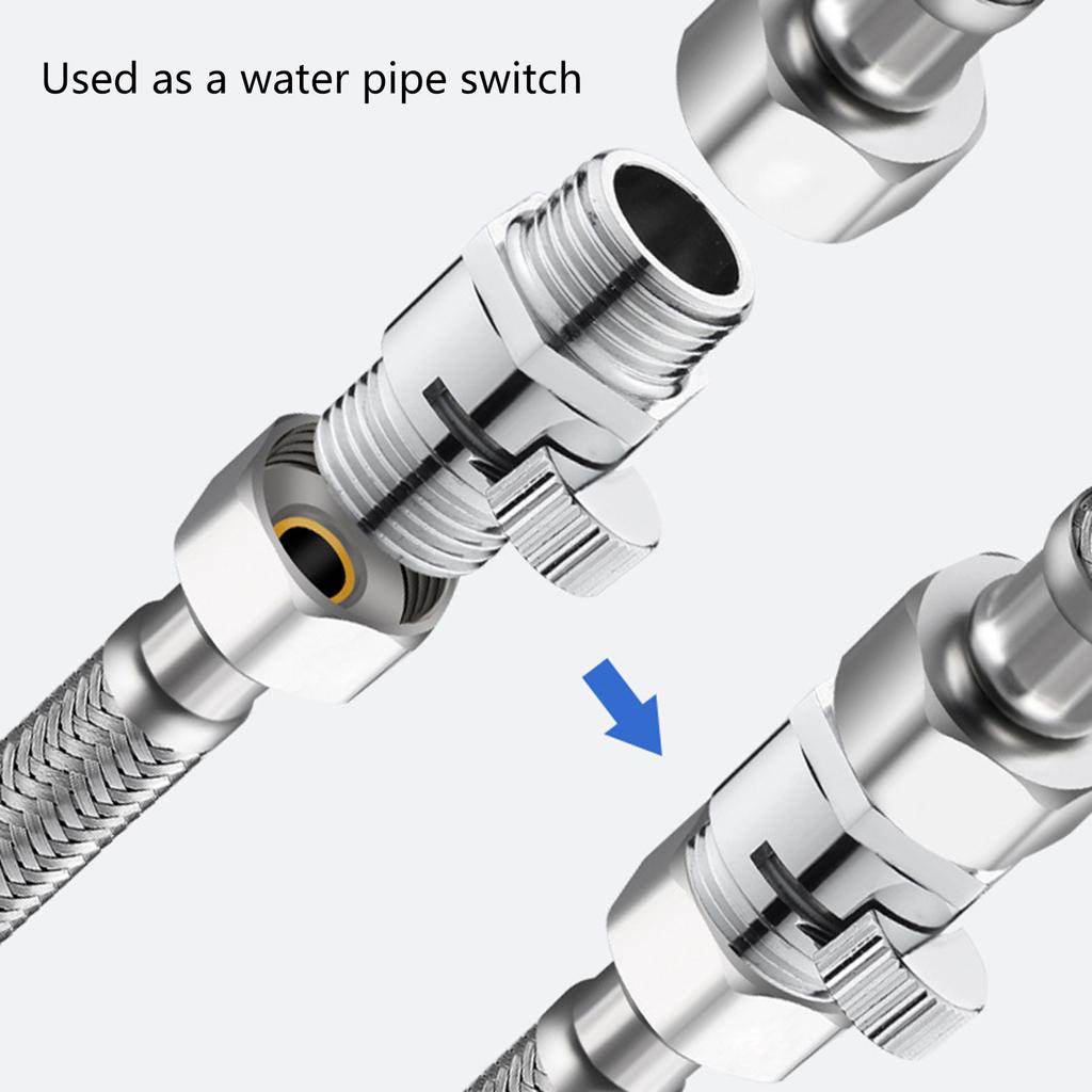 Shut-off Valves 1/2 Inch Thread Shower Head Shut-off Valves Angles Valves Durable for Shower Head Hand Shower Shower Arm