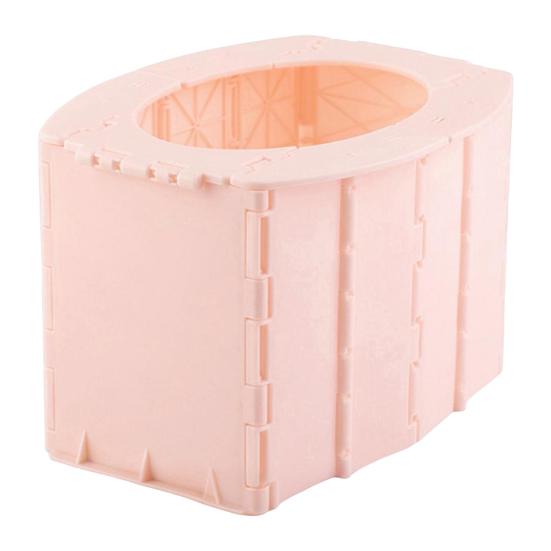 

Детский горшок Baby Whisper, простой в использовании, складной дорожный горшок, регулируемый по высоте, тренировочный туалет, портативный горшок светло-розовый