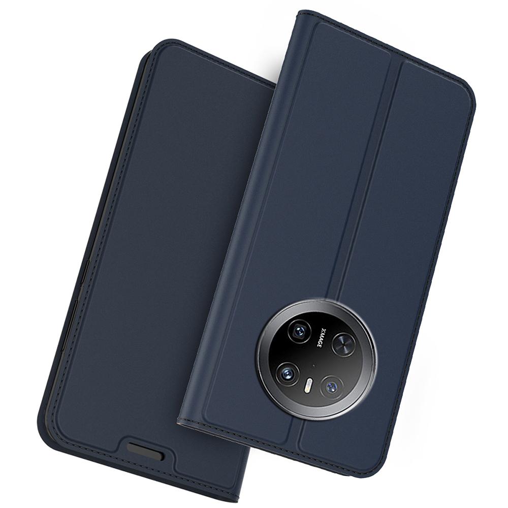 

Для Huawei Mate 70 Чехол из ПУ кожи Чехол для телефона с держателем для карт Подставка Магнитная застежка Blue