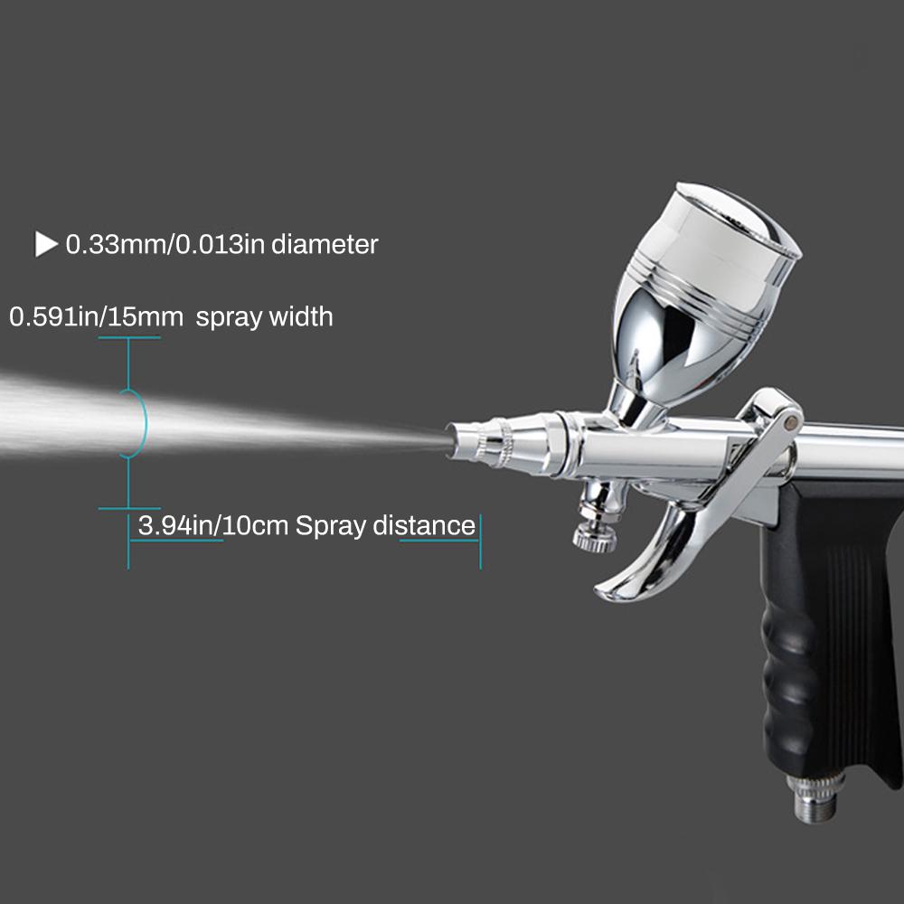 Professional Airbrush Kit 0.3/0.5/0.8mm Nozzle Needle Accessories Suitable for Nail Art Tattoo Car Model Spray Painting