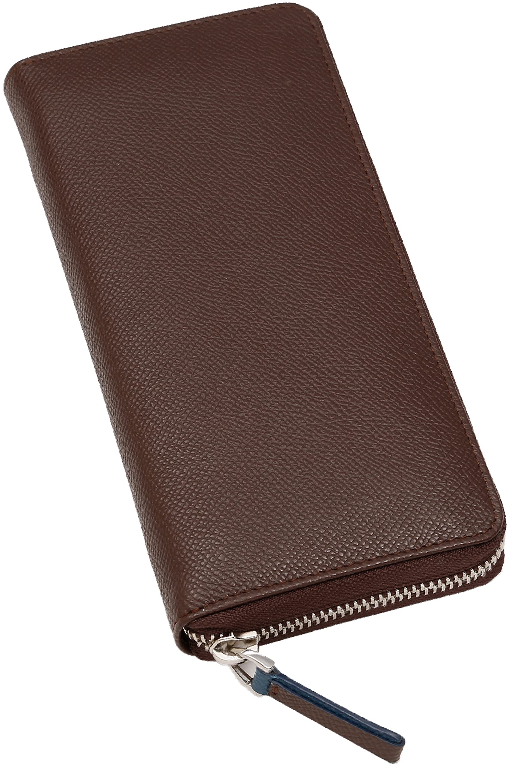 

Long Made in Genuine Embossed Italian YKK Round Zipper [Brizel] Men s Wallet, Wallet, Japan, Leather, Leather, Excella, (Dark Brown)