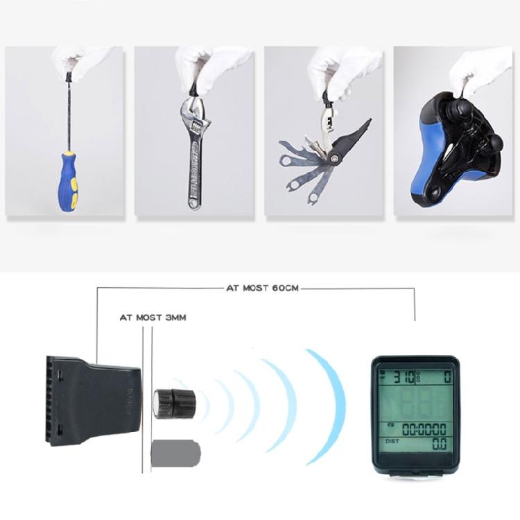 Rechargeable Cycling MTB Waterproof Odometer for w/ LCD Automatic Backlight Disp
