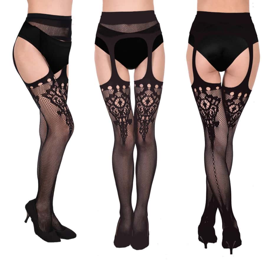 Große Plus-Size-Strumpfhose, Dessous, Damen-Spitzen-Netzstrümpfe, schwarze, sexy Leggings, hochtaillierte Mesh-Strumpfhose für Damen, 5XXXXXL