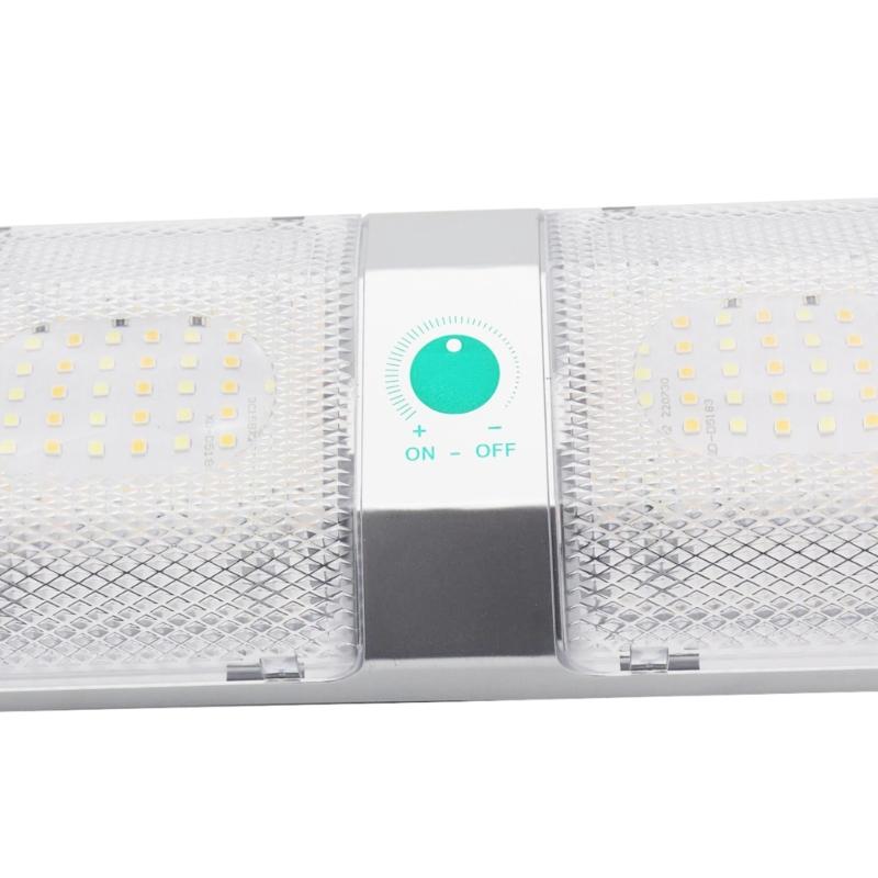 LED Light 12V Interior Dome Ceiling Light Three Color Dimming For Car Boat Camper Trailer Caravans Motorhome Accessories