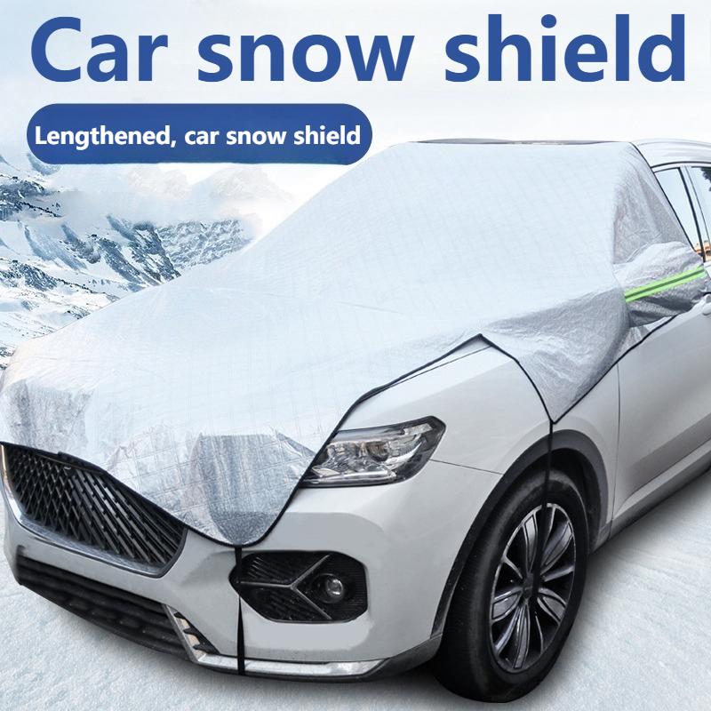 Car Snow Shield, Sunshade Cover, Front Windshield Protector - Thickened, Extended Design for Winter and Sun Exposure