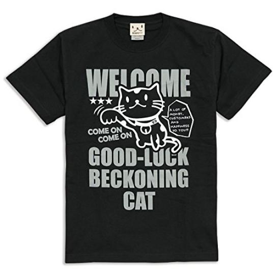

Cat print for cat BECKONING S [Scorpy] T-shirt lovers, CAT, black, чорний