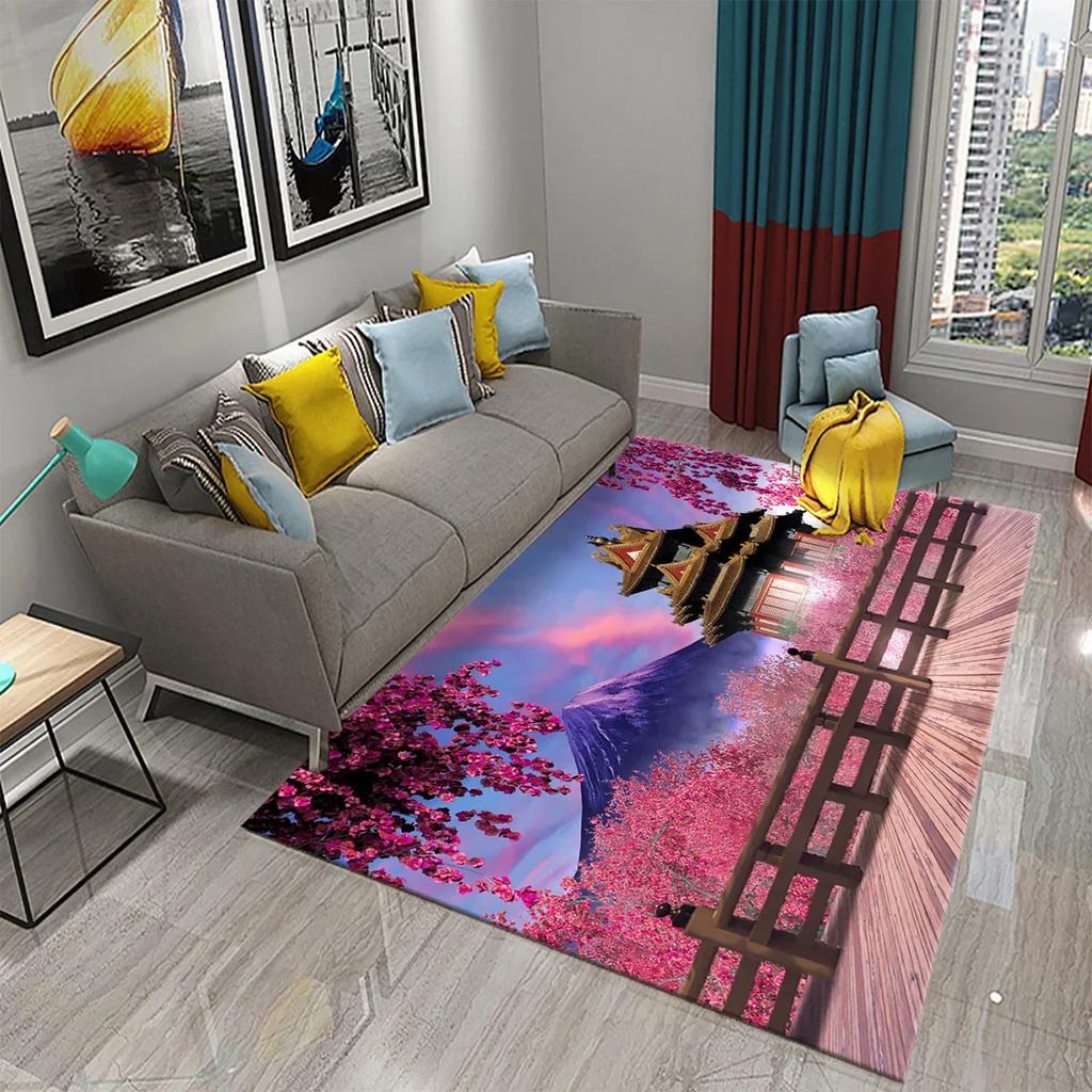 Japan Mount Fuji Carpet for Kitchen Living Room Bathroom Bedroom Doormat Entrance Non-slip Mat Rug Corridor Home Decor Carpet