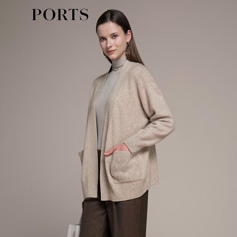 PORTS Women's Cashmere Blend Knit Cardigan LM9K046NZH007