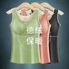 Women Plus Size Thickened Fleece Thermal Warm V Neck Vest With Built In Chest Pad