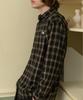 SELITIO Label Point Vintage Check Shirt Black