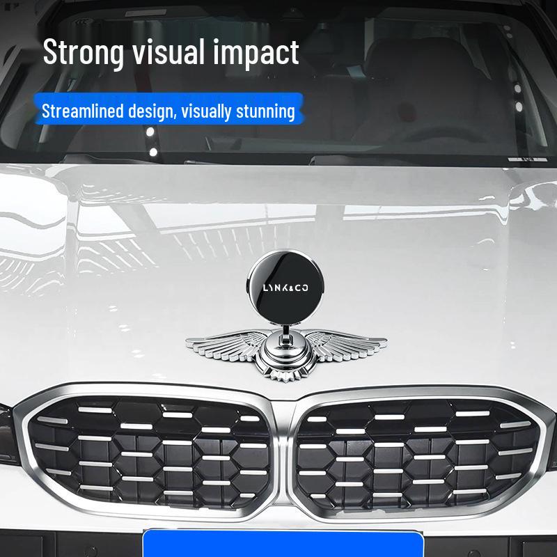 Lynk & Co Car Emblem Metal Sticker for Models 01/03/06/07/08/900/z20 - Engine Hood Badge