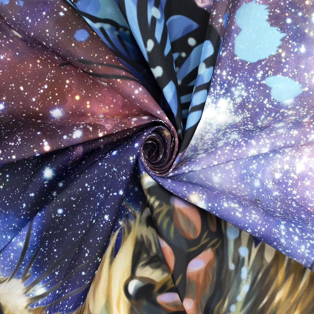 LB Cat Butterfly Tapestry, Cool Funny Cat with Butterfly Wall Tapestry for girls, Fantasy Galaxy Wall Art for Bedroom Living Room Dorm Home Decor, 60
